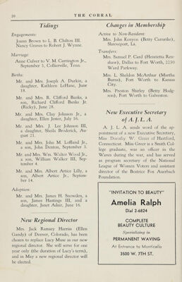 Changes in Membership, October 1947