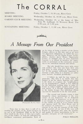 A Message From Our President, October 1955