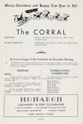 Notice of Meetings, December 1955