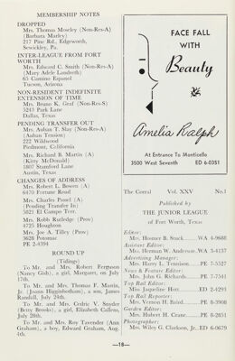 The Corral Published by the Junior League, October 1958