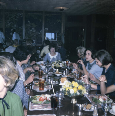 1966-1967 Junior League of Fort Worth Board of Directors at Dinner Slide, April 1966