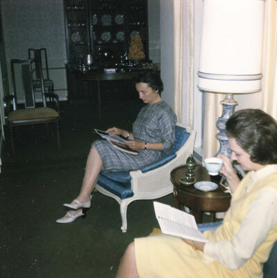 Evelyn Hill and Bet Wilchar Slide, April 1966