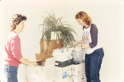 Two League Members Volunteering at FOCAS Slide 2, February 1985