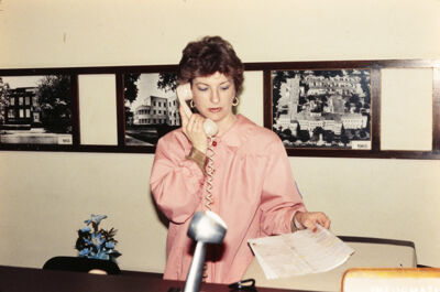 League Member on Telephone at John Peter Smith Hospital Slide 2, February 1985