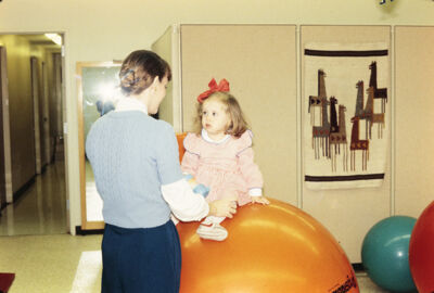 League Member Volunteering at Child Study Center Slide 7, February 1985