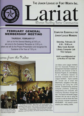 The Junior League of Fort Worth Lariat, Vol. 10, No. 5, February 2003