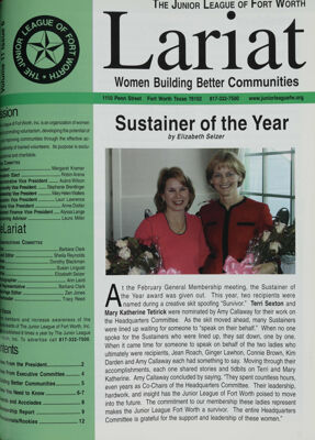 The Junior League of Fort Worth Lariat, Vol. 11, No. 6, March 2004