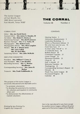 The Corral, Vol. 48, No. 2, November 1978 Title Page