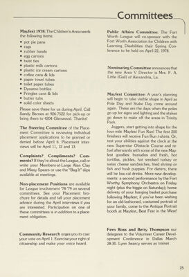 Committees, April 1978