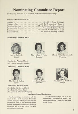 Nominating Committee Report, March 1978