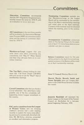 Committees, March 1978