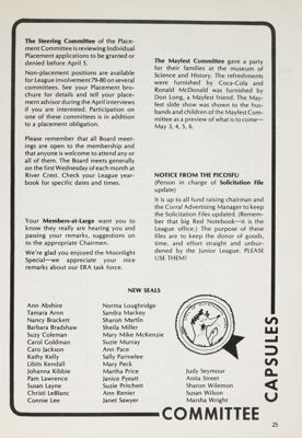 Committee Capsules, April 1979