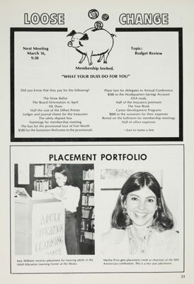 Placement Portfolio, March 1979