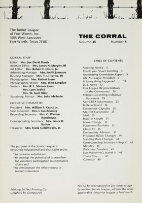 The Corral, Vol. 48, No. 6, March 1979 Title Page