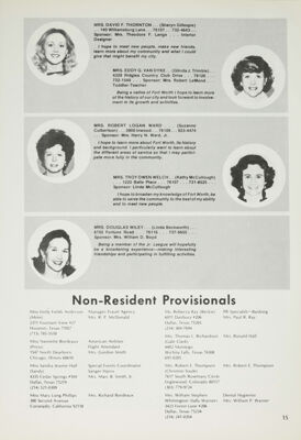 Non-Resident Provisionals, April 1979