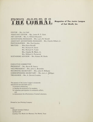 The Corral, Vol. XLV, No. 8, May 1976 Title Page