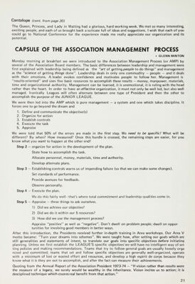 Capsule of the Association Management Process