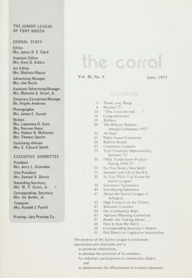 The Corral, Vol. 46, No. 9, June 1977 Title Page