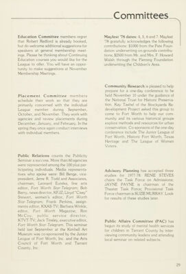 Committees, November 1977