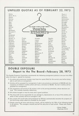 Double Exposure: Report to the Board - February 28, 1973