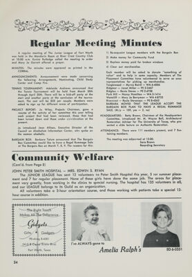 Amelia Ralph's Advertisement, February 1968