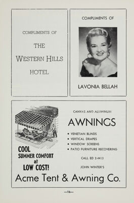 Acme Tent & Awning Co. Advertisement, May 1959
