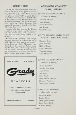 Garden Club, May 1959
