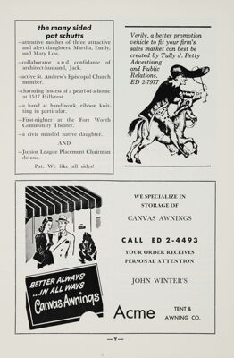 Acme Tent & Awning Co. Advertisement, November 1960