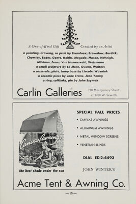 Acme Tent & Awning Co. Advertisement, December 1960