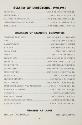 Board of Directors-1960-1961