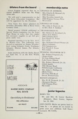 Membership Notes, November 1961