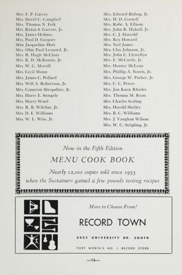 Menu Cook Book Advertisement, February 1962