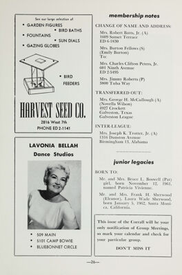 Junior Legacies, February 1962