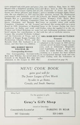 Menu Cook Book Advertisement, April 1962