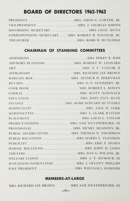 Board of Directors 1962-1963