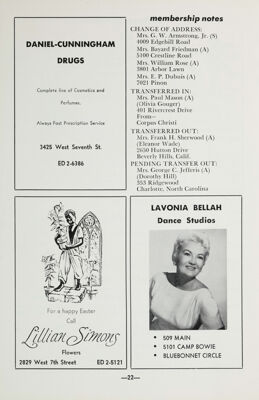 Membership Notes, April 1962