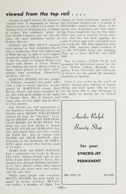 Amelia Ralph Beauty Shop Advertisement, May 1962