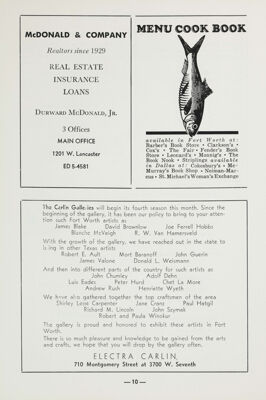 Menu Cook Book Advertisement, October 1962