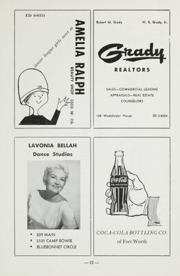 Amelia Ralph Beauty Shop Advertisement, October 1962