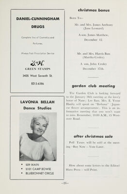 Garden Club Meeting, January 1963
