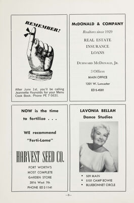 Menu Cook Book Advertisement, June 1963