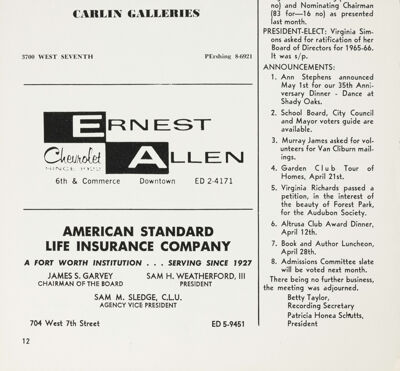 American Standard Life Insurance Company Advertisement, May 1965
