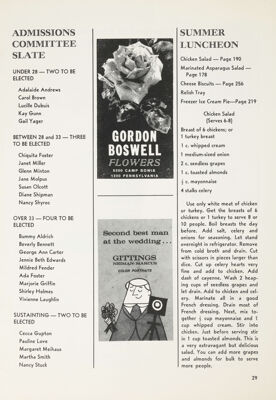 Admissions Committee Slate, May 1965