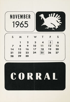 The Corral, Vol. XXXII, No. 2, November 1965 Front Cover