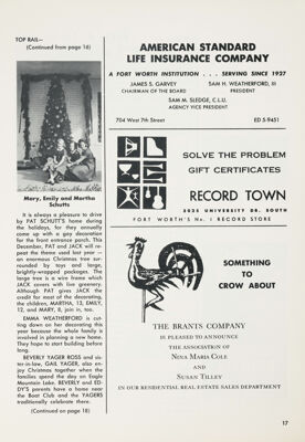 American Standard Life Insurance Company Advertisement, December 1965