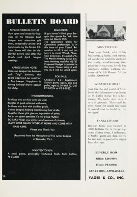 Bulletin Board, March 1966