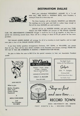 Menu Cook Book Advertisement, December 1967