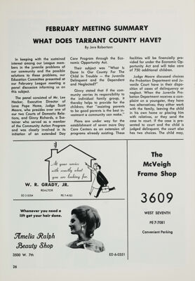 Amelia Ralph Beauty Shop Advertisement, March 1967
