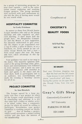 Hospitality Committee, June 1960