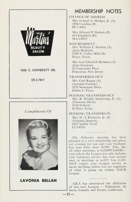 Membership Notes, January 1960